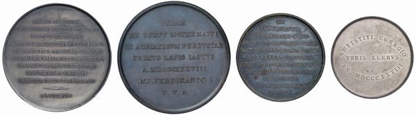 QUATTRO MEDAGLIE IN BRONZO  - Asta MEDAGLIE DI VENEZIA. MONETE E MEDAGLIE IN ORO ESTERE - Associazione Nazionale - Case d'Asta italiane