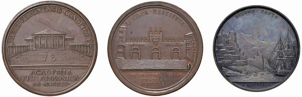 TRE MEDAGLIE IN BRONZO  - Asta MEDAGLIE DI VENEZIA. MONETE E MEDAGLIE IN ORO ESTERE - Associazione Nazionale - Case d'Asta italiane