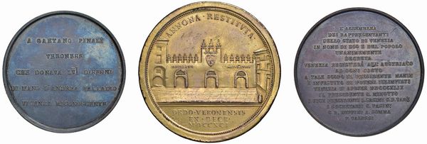 GAETANO PINALI (1759-1846) GIURISTA. MEDAGLIA 1839 PER LA DONAZIONE DEI DISEGNI DI PALLADIO A VICENZA OPUS PUTINATI  - Asta MEDAGLIE DI VENEZIA. MONETE E MEDAGLIE IN ORO ESTERE - Associazione Nazionale - Case d'Asta italiane