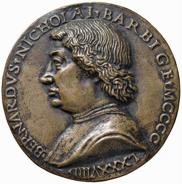 BERNARDO DEL BARBIGIA (1453-1505) E SUA MOGLIE NONINA STROZZI (1381-1456). MEDAGLIA 1489  - Asta MEDAGLIE DI VENEZIA. MONETE E MEDAGLIE IN ORO ESTERE - Associazione Nazionale - Case d'Asta italiane