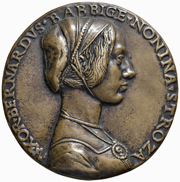 BERNARDO DEL BARBIGIA (1453-1505) E SUA MOGLIE NONINA STROZZI (1381-1456). MEDAGLIA 1489  - Asta MEDAGLIE DI VENEZIA. MONETE E MEDAGLIE IN ORO ESTERE - Associazione Nazionale - Case d'Asta italiane