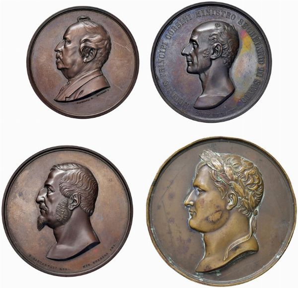 QUATTRO MEDAGLIE IN BRONZO  - Asta MEDAGLIE DI VENEZIA. MONETE E MEDAGLIE IN ORO ESTERE - Associazione Nazionale - Case d'Asta italiane