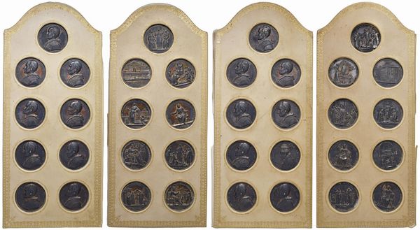 PAPALI. LEONE XIII (1878-1903). IMPORTANTE RACCOLTA COMPLETA DI TUTTE LE VENTISETTE MEDAGLIE IN ARGENTO DELLA VITA DI QUESTO PONTEFICE (DALL’ANNO I ALL’ANNO XXVI) IN CONSERVAZIONE FIOR DI CONIO E CON STRAORDINARIA PATINA IRIDESCENTE RACCHIUSA IN ELEGANTE ESPOSITORE COLOR AVORIO CORREDATO DA FREGI IN ORO E BLASONE DI PAPA PIO X (SUCCESSORE DI LEONE XIII) NEL FRONTESPIZIO  - Asta MEDAGLIE DI VENEZIA. MONETE E MEDAGLIE IN ORO ESTERE - Associazione Nazionale - Case d'Asta italiane