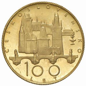 CECOSLOVACCHIA. REPUBBLICA SOCIALISTA (1960-1990). ZECCA DI KREMNITZ. 100 LET O DUCATO 1970 CHE COMMEMORA IL CENTENARIO DELLA NASCITA DI LENIN (1870-1970)  - Asta MEDAGLIE DI VENEZIA. MONETE E MEDAGLIE IN ORO ESTERE - Associazione Nazionale - Case d'Asta italiane