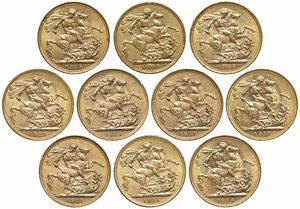 GRAN BRETAGNA. DIECI STERLINE  - Asta MEDAGLIE DI VENEZIA. MONETE E MEDAGLIE IN ORO ESTERE - Associazione Nazionale - Case d'Asta italiane