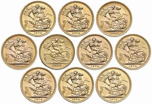 GRAN BRETAGNA. DIECI STERLINE  - Asta MEDAGLIE DI VENEZIA. MONETE E MEDAGLIE IN ORO ESTERE - Associazione Nazionale - Case d'Asta italiane