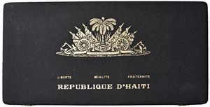 HAITI. REPUBBLICA (DAL 1804). SERIE COMPLETA DI OTTO VALORI (1.000, 200, 100, 50 E 20 GOURDES IN ORO; 25, 10 E 5 IN ARGENTO) 1967 IN ASTUCCIO ORIGINALE E CERTIFICATO DI EMISSIONE N. 159  - Asta MEDAGLIE DI VENEZIA. MONETE E MEDAGLIE IN ORO ESTERE - Associazione Nazionale - Case d'Asta italiane
