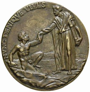 PAOLO GIOVIO (1483-1552) UMANISTA E LETTERATO DI COMO, VESCOVO DI NOCERA DEI PAGANI OPUS FRANCESCO DA SANGALLO (1494-1576)  - Asta MEDAGLIE DI VENEZIA. MONETE E MEDAGLIE IN ORO ESTERE - Associazione Nazionale - Case d'Asta italiane