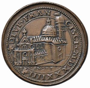 ANDREA GRITTI (1523-1538) LXXVII DOGE. MEDAGLIA DI FONDAZIONE DELLA CHIESA DI SAN FRANCESCO DELLA VIGNA CONIATA NELLA ZECCA DI VENEZIA NEL 1534 OPUS ANDREA SPINELLI  - Asta MEDAGLIE DI VENEZIA. MONETE E MEDAGLIE IN ORO ESTERE - Associazione Nazionale - Case d'Asta italiane