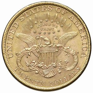 STATI UNITI. 20 DOLLARI “LIBERTY HEAD” 1900  - Asta MEDAGLIE DI VENEZIA. MONETE E MEDAGLIE IN ORO ESTERE - Associazione Nazionale - Case d'Asta italiane