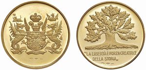 DUE MEDAGLIE IN ORO 900 CHE COMMEMORANO WINSTON CHURCHILL E BENEDETTO CROCE  - Asta MEDAGLIE DI VENEZIA. MONETE E MEDAGLIE IN ORO ESTERE - Associazione Nazionale - Case d'Asta italiane