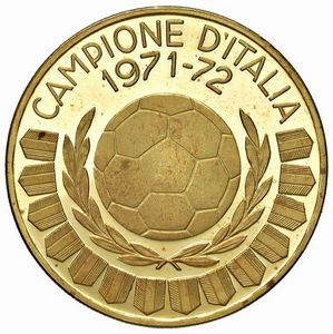 MEDAGLIA IN ORO 900 JUVENTUS CAMPIONE D’ITALIA 1971-1972  - Asta MEDAGLIE DI VENEZIA. MONETE E MEDAGLIE IN ORO ESTERE - Associazione Nazionale - Case d'Asta italiane