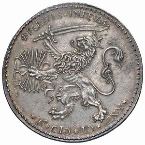 ANTONIO PRIULI (1618-1623) XCIV DOGE. MEDAGLIA CELEBRATIVA CONIATA A DORDRECHT (OLANDA) NEL 1620 PER L’ALLEANZA DI VENZIA CON GLI STATI OLANDESI OPUS WILLEM VAN BYLAER  - Asta MEDAGLIE DI VENEZIA. MONETE E MEDAGLIE IN ORO ESTERE - Associazione Nazionale - Case d'Asta italiane