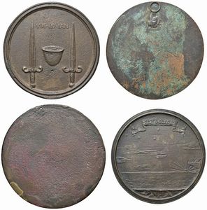 QUATTRO MEDAGLIE IN BRONZO  - Asta MEDAGLIE DI VENEZIA. MONETE E MEDAGLIE IN ORO ESTERE - Associazione Nazionale - Case d'Asta italiane