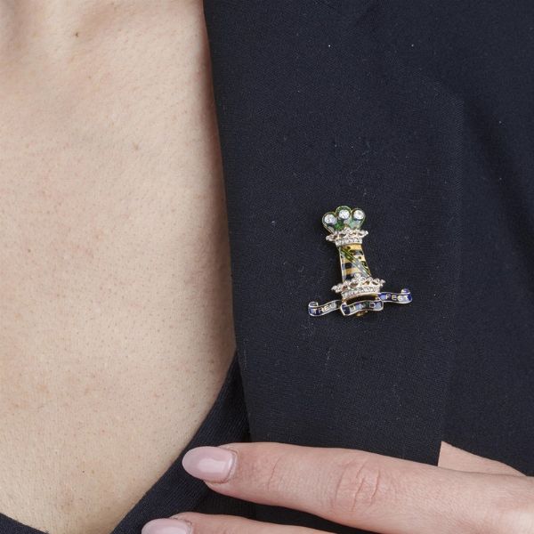 SPILLA REGIMENTAL 11&deg; REGGIMENTO USSARI  - Asta Gioielli - Associazione Nazionale - Case d'Asta italiane