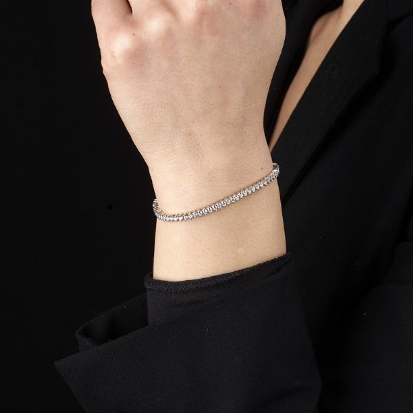 BRACCIALE TENNIS CON DIAMANTI  - Asta Gioielli - Associazione Nazionale - Case d'Asta italiane