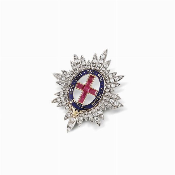 SPILLA REGIMENTAL ORDINE DELLA GIARRETTIERA  - Asta Gioielli - Associazione Nazionale - Case d'Asta italiane