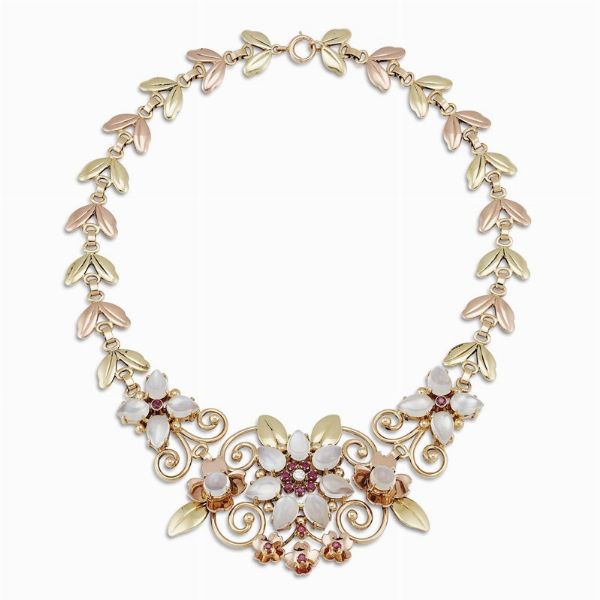 TIFFANY & CO : TIFFANY & CO. COLLANA A FORMA DI TRALCIO FIORITO  - Asta Gioielli - Associazione Nazionale - Case d'Asta italiane