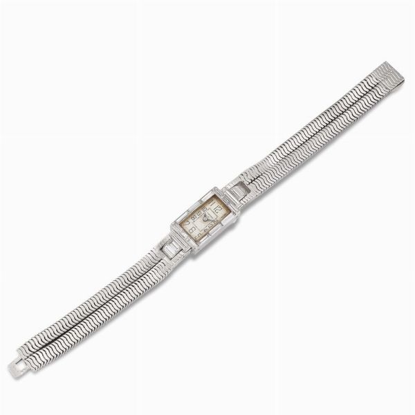 CARTIER : CARTIER OROLOGIO IN PLATINO E DIAMANTI  - Asta Gioielli - Associazione Nazionale - Case d'Asta italiane