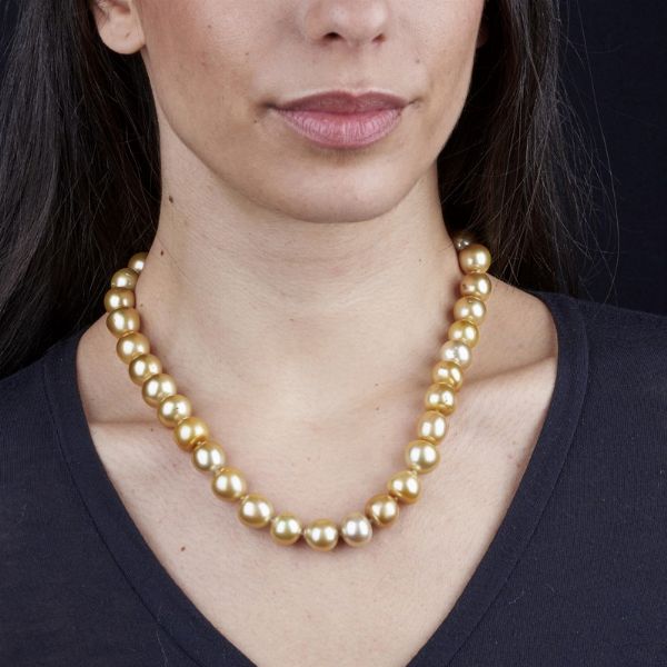 COLLANA DI PERLE SOUTH SEA GOLD  - Asta Gioielli - Associazione Nazionale - Case d'Asta italiane