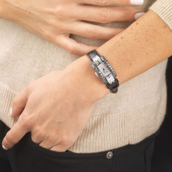 CHOPARD IN ORO BIANCO E DIAMANTI BIANCHI E NERI  - Asta Gioielli - Associazione Nazionale - Case d'Asta italiane