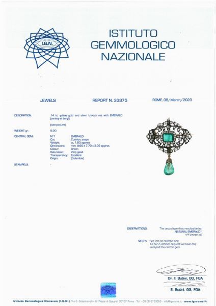 DEMIPARURE CON SMERALDI COLOMBIANI E DIAMANTI  - Asta Gioielli - Associazione Nazionale - Case d'Asta italiane
