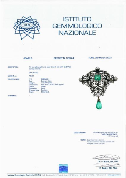 DEMIPARURE CON SMERALDI COLOMBIANI E DIAMANTI  - Asta Gioielli - Associazione Nazionale - Case d'Asta italiane