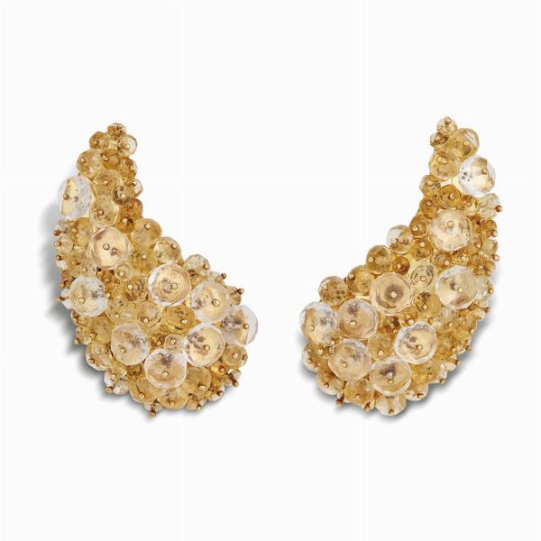 PAIO DI ORECCHINI CON QUARZI  - Asta Gioielli - Associazione Nazionale - Case d'Asta italiane