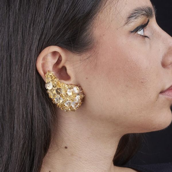 PAIO DI ORECCHINI CON QUARZI  - Asta Gioielli - Associazione Nazionale - Case d'Asta italiane