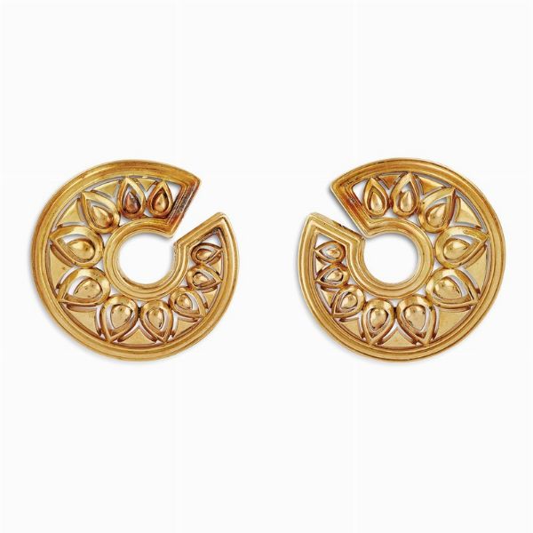 CARTIER : CARTIER PAIO DI ORECCHINI A DISCO  - Asta Gioielli - Associazione Nazionale - Case d'Asta italiane