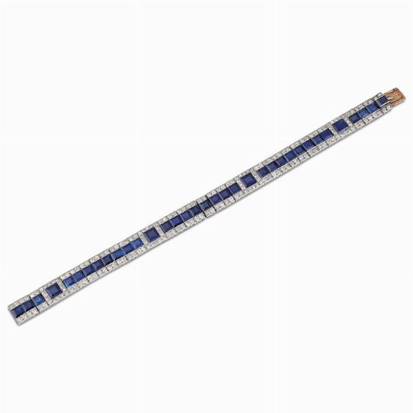 BOUCHERON PARIS BRACCIALE CON ZAFFIRI E DIAMANTI  - Asta Gioielli - Associazione Nazionale - Case d'Asta italiane