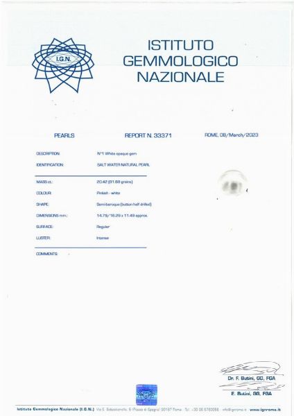 GRANDE SPILLA A FIOCCO CON PERLA NATURALE E DIAMANTI  - Asta Gioielli - Associazione Nazionale - Case d'Asta italiane