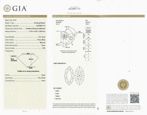 ANELLO CON DIAMANTE FANCY BLU  - Asta Gioielli - Associazione Nazionale - Case d'Asta italiane