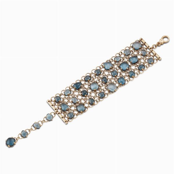 POMELLATO : POMELLATO BRACCIALE A CATENA CON QUARZI BLU  - Asta Gioielli - Associazione Nazionale - Case d'Asta italiane