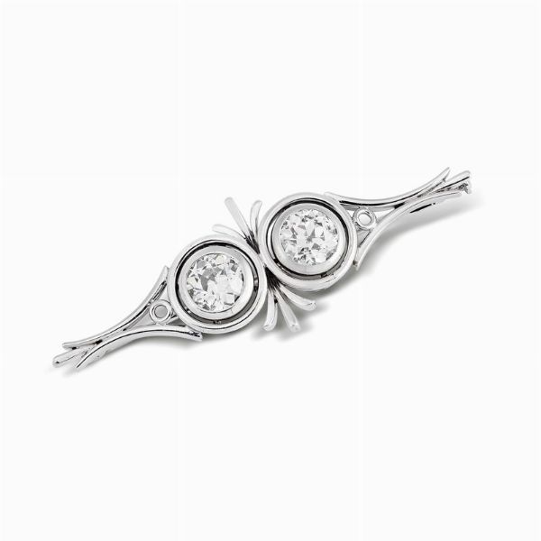 SPILLA CON DIAMANTI  - Asta Gioielli - Associazione Nazionale - Case d'Asta italiane