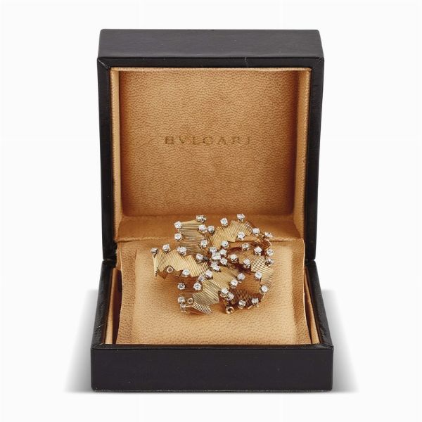 bulgari : BULGARI SPILLA A FORMA DI GIRANDOLA CON DIAMANTI  - Asta Gioielli - Associazione Nazionale - Case d'Asta italiane