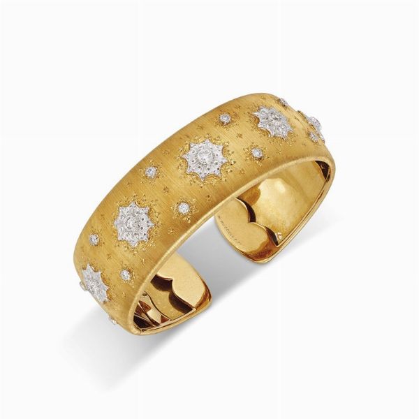 BUCCELLATI : BUCCELLATI BRACCIALE RIGIDO CON DIAMANTI  - Asta Gioielli - Associazione Nazionale - Case d'Asta italiane