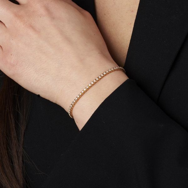 BRACCIALE TENNIS CON DIAMANTI  - Asta Gioielli - Associazione Nazionale - Case d'Asta italiane