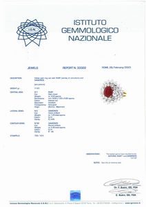 ANELLO CON RUBINO BIRMANO E DIAMANTI  - Asta Gioielli - Associazione Nazionale - Case d'Asta italiane