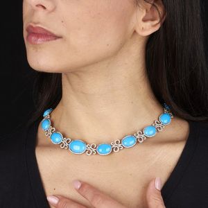 COLLANA DI TURCHESI E DIAMANTI  - Asta Gioielli - Associazione Nazionale - Case d'Asta italiane