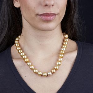 COLLANA DI PERLE SOUTH SEA GOLD  - Asta Gioielli - Associazione Nazionale - Case d'Asta italiane