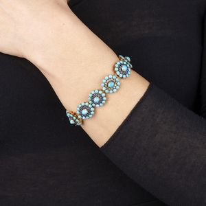 BRACCIALE FLOREALE CON TURCHESI ZAFFIRI E DIAMANTI  - Asta Gioielli - Associazione Nazionale - Case d'Asta italiane