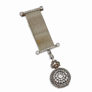 SPILLA CON OROLOGIO  - Asta Gioielli - Associazione Nazionale - Case d'Asta italiane