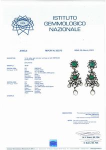 DEMIPARURE CON SMERALDI COLOMBIANI E DIAMANTI  - Asta Gioielli - Associazione Nazionale - Case d'Asta italiane