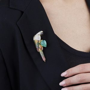 SPILLA A FORMA DI PAPPAGALLO  - Asta Gioielli - Associazione Nazionale - Case d'Asta italiane