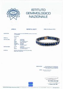 BOUCHERON PARIS BRACCIALE CON ZAFFIRI E DIAMANTI  - Asta Gioielli - Associazione Nazionale - Case d'Asta italiane