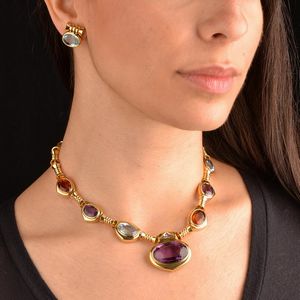 bulgari : BULGARI DEMI PARURE CON PIETRE SEMIPREZIOSE  - Asta Gioielli - Associazione Nazionale - Case d'Asta italiane