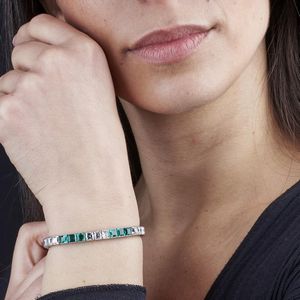 TIFFANY & CO : TIFFANY & CO. BRACCIALE CON SMERALDI COLOMBIANI E DIAMANTI  - Asta Gioielli - Associazione Nazionale - Case d'Asta italiane
