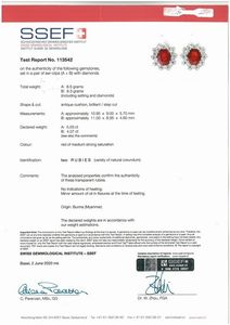 PAIO DI ORECCHINI CON RUBINI BIRMANI E DIAMANTI  - Asta Gioielli - Associazione Nazionale - Case d'Asta italiane