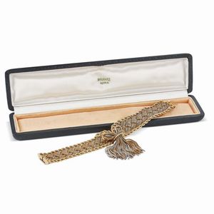 bulgari : BULGARI BRACCIALE A MAGLIA TESSITA  - Asta Gioielli - Associazione Nazionale - Case d'Asta italiane